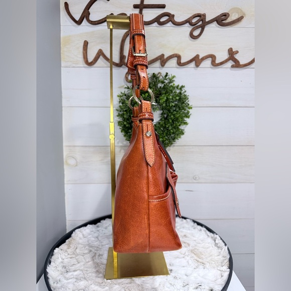 Dooney & Bourke Florentine Leather Lucy Hobo – Bruschetta - Picture 6 of 17